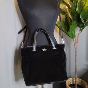 Kate Spade Black Velvet Handbag/Shoulder Bag